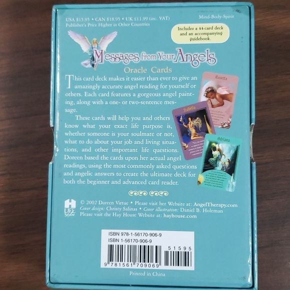 2002 Messages From Your Angels Oracle Cards Doreen Virtue, Ph.D. 44 Oracle Cards - Picture 3 of 3